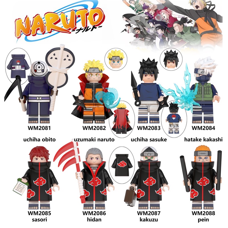 Mô Hình Đồ Chơi Lắp Ráp  Nhân Vật Naruto Wm6105 Sasuke Itachi