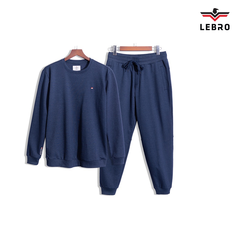 Bộ nỉ nam LEBRO co giãn thoải mái bền màu không bai xù, chất liệu Cotton USA cao cấp dày dặn thời trang BN01