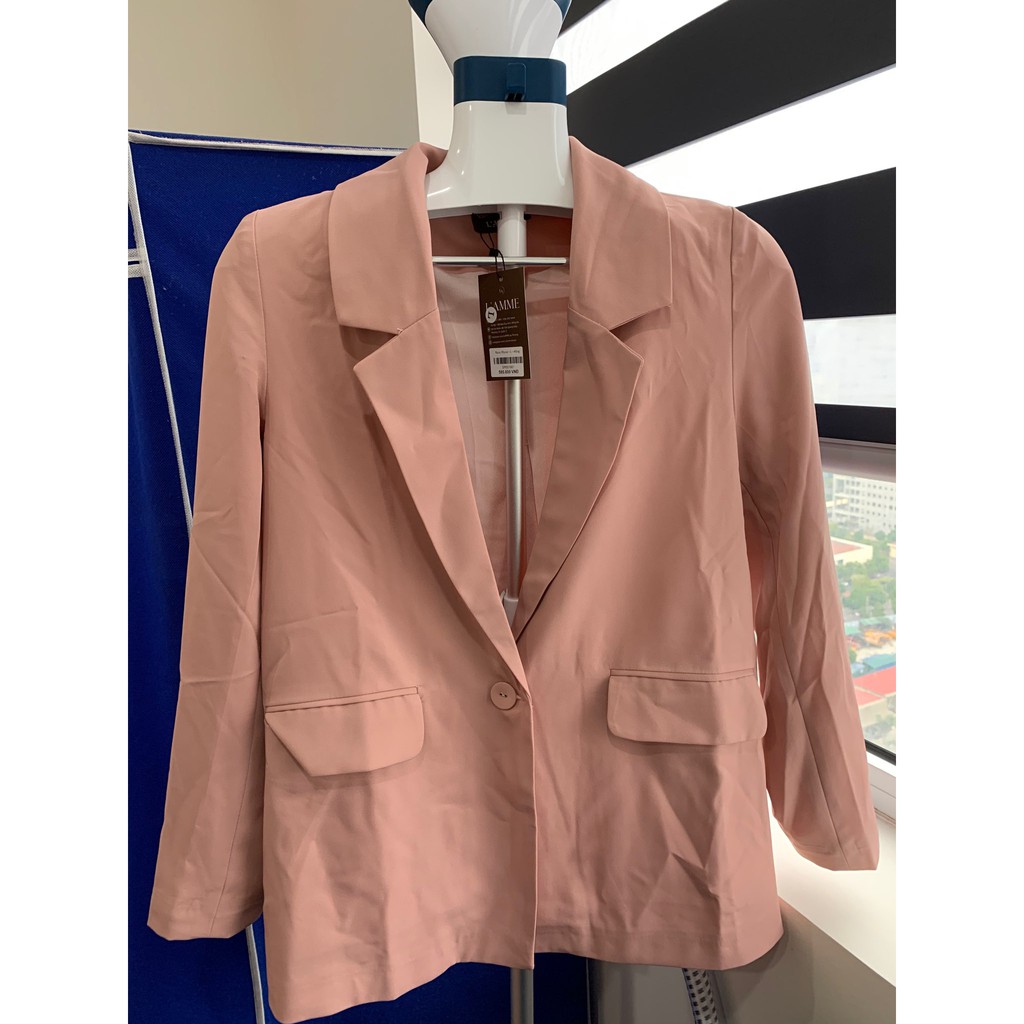 Áo vest Basic Blazer chất trượt Hàn, không nhăn nhàu, hàng thiết kế cao cấp L'amme - Pass áo Basic Blazer còn nguyên mác