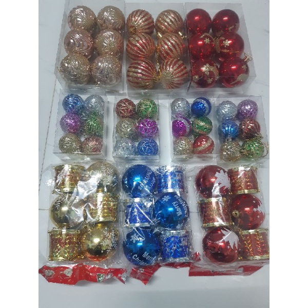 Trái châu trang trí noel hộp 6 trái