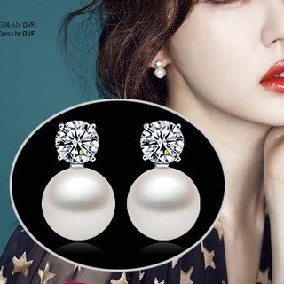 Bông tai nữ hạt châu trắng nhỏ xinh dễ thương phụ kiện trang sức style hàn quốc khuyến mãi