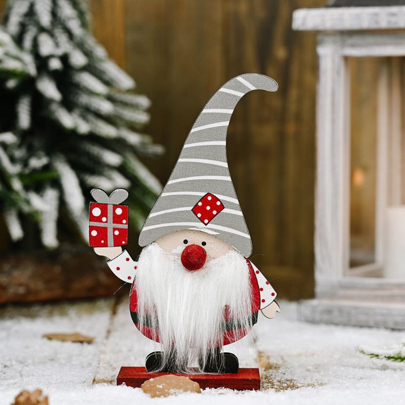 Búp Bê Ông Già Noel Bằng Gỗ Trang Trí Giáng Sinh