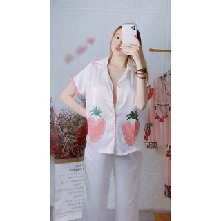 BỘ LỤA SATIN DÂU TAY DÀI