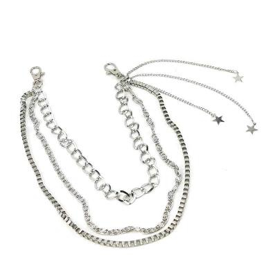 Dây xích thắt lưng mặt hình ngôi sao năm cánh phong cách punk thời trang cho nam và nữ 23595