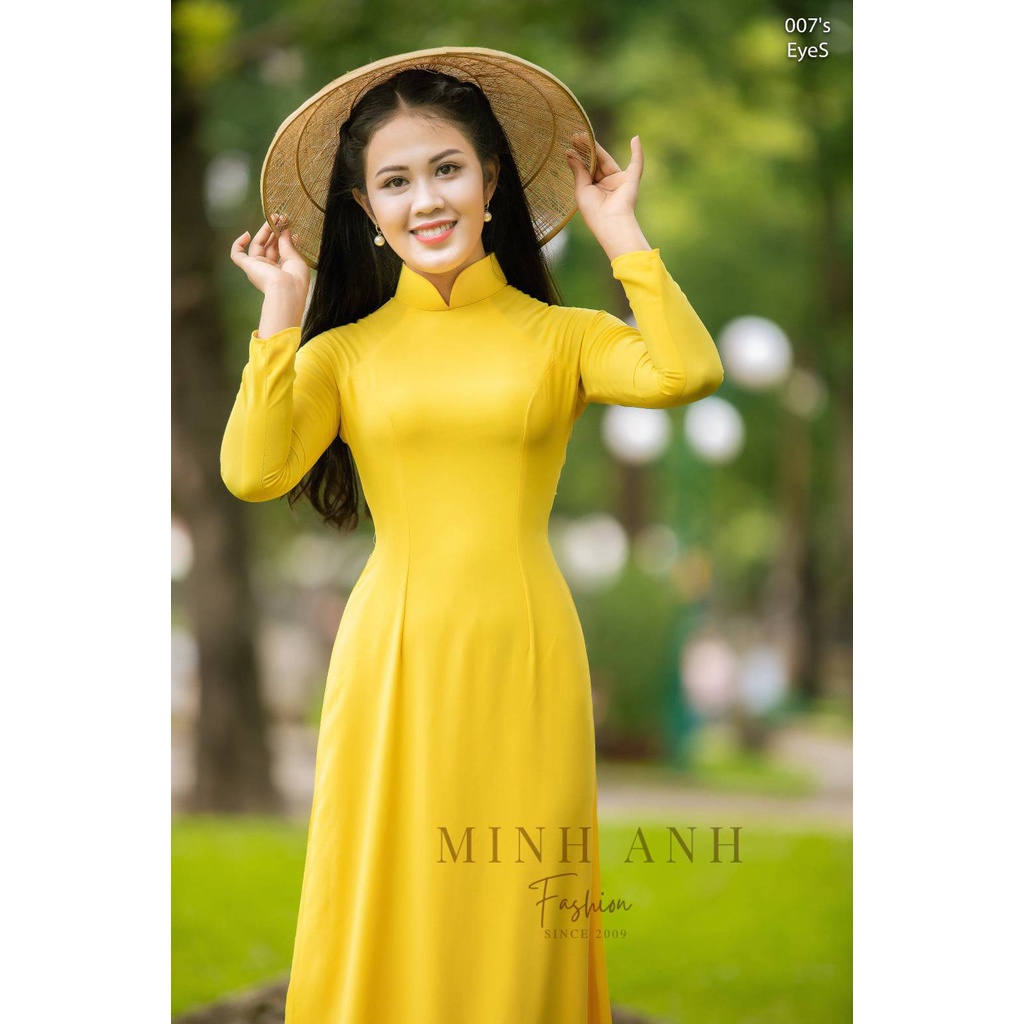 Áo Dài Lụa Vàng Thái Tuấn Cao Cấp nhà MINH ANH fashion