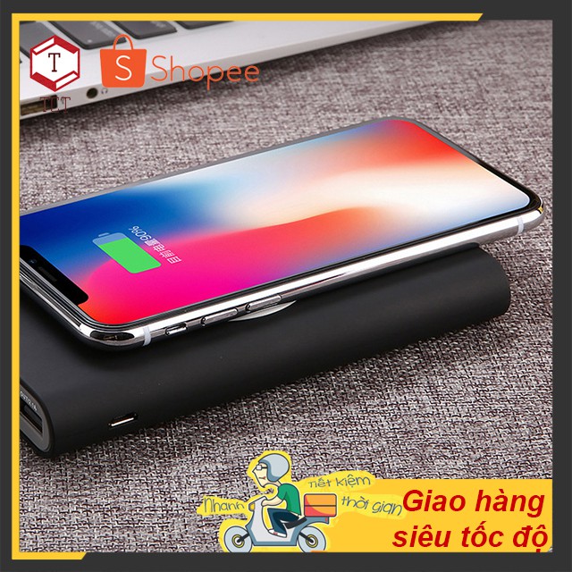 [TẶNG CÁP SẠC 3 ĐẦU]Pin sạc dự phòng không dây và có dây 10000mAh, sạc nhanh cho điện thoại iphone sam sung,… TCT-SHOP