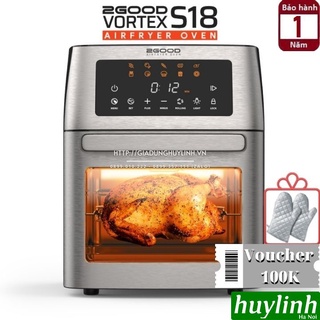 Nồi chiên không dầu điện tử 2good vortex s18 - 15 lít - tặng găng tay - 10 chức năng