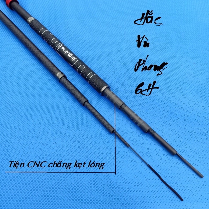 Cần câu tay Hắc Vân Phong 6H nội địa cao cấp tặng kèm nhẫn và ngọn phụ