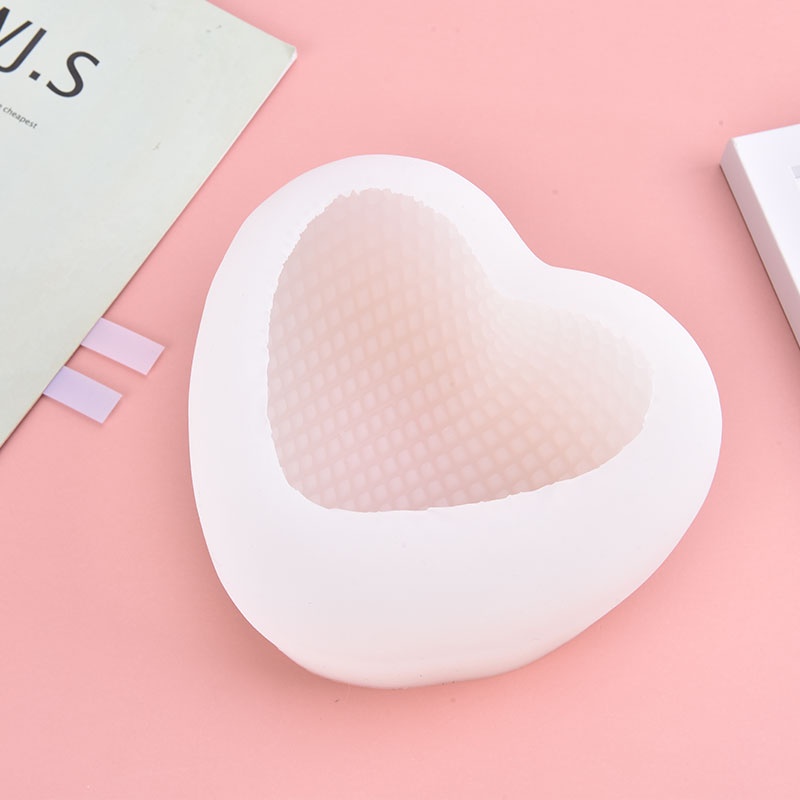 Khuôn Silicone Tạo Hình Trái Tim Làm Nến DIY