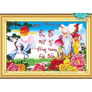 Tranh gắn đá hạt tròn Mừng Thượng Thọ 77236