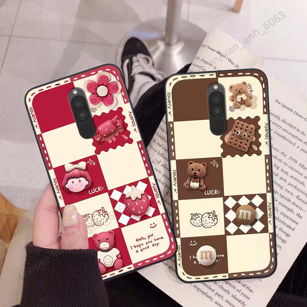 Ốp lưng Xiaomi Redmi 8 hình gấu, kẹo dễ thương cute