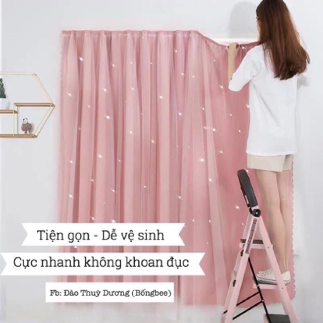 Rèm Cửa Dán 2 Lớp TIỆN LỢI - Không Cần Khoan Tường [HÀNG CÓ SẴN]