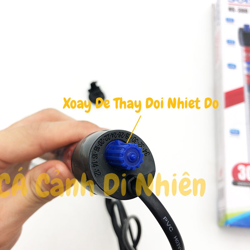 Cây sưởi ấm hồ cá 300W SOBO HS-300 bằng thủy tinh 20-32 độ C HS300