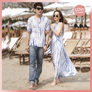 Đồ Đôi - Áo Váy Sơ Mi Cặp Đi Biển Thời Trang E377