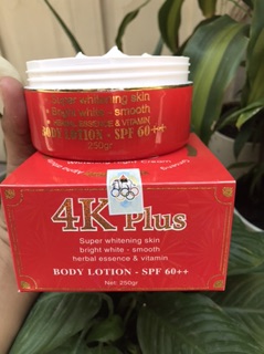 Kem body siêu trắng 4k plus đỏ