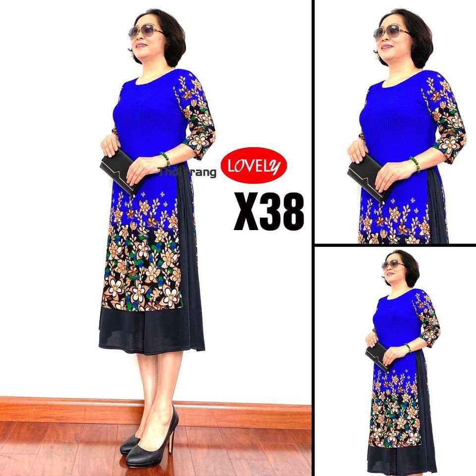 ÁO DÀI CÁCH TÂN TRUNG NIÊN XỐP NHẬT DÀNH CHO MẸ VÀ BÀ Mẫu X35 - X40 | BigBuy360 - bigbuy360.vn