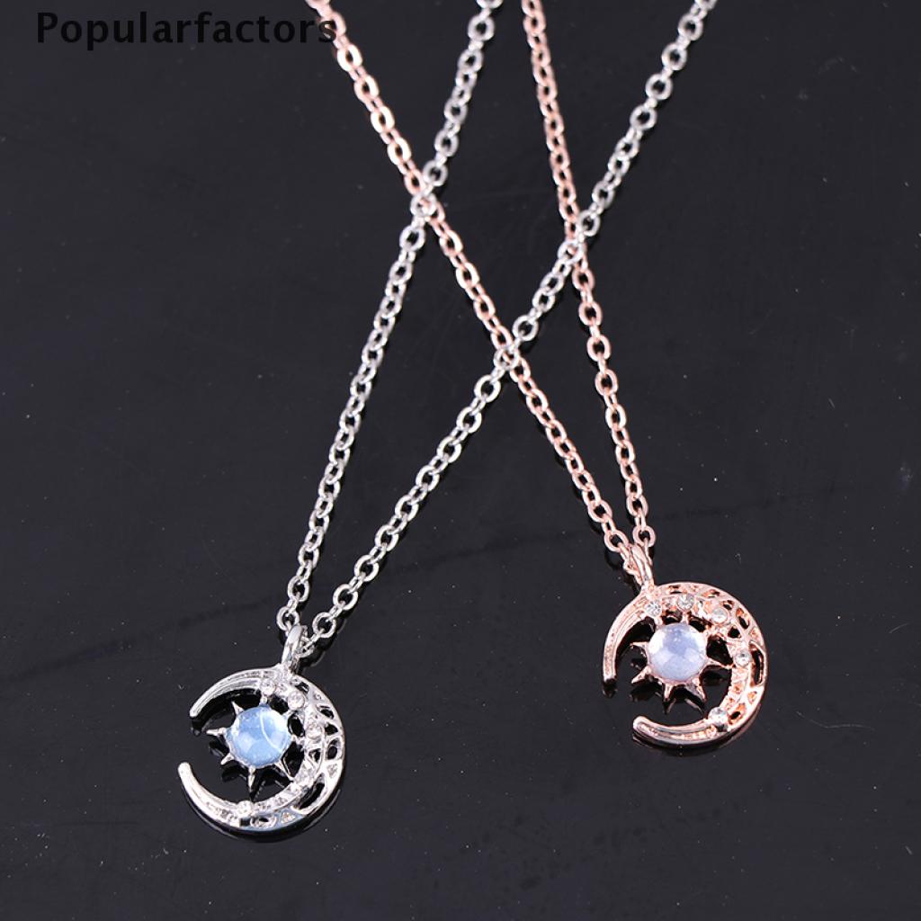 Dây Chuyền Mặt Trăng Và Ngôi Sao Đính Đá Thời Trang