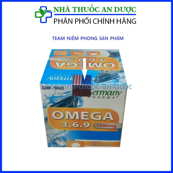 Viên dầu Cá Omega 369 1000mg tăng cường thị lực, sáng mắt, bổ não, giảm nguy cơ bệnh tim mạch – Hộp 60viên