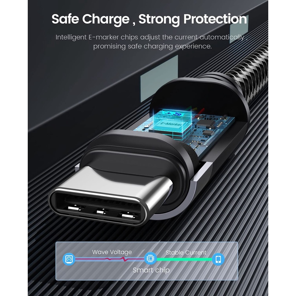 Dây Cáp Sạc Nhanh ORICO USB C Sang Cổng Type C PD100W Màn Hình Kỹ Thuật Số Cho macbook iphone15 Huawei Xiaomi laptop