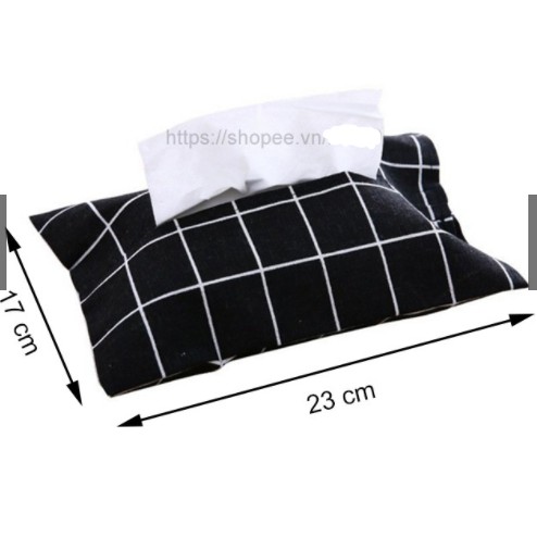 Túi vải đựng giấy ăn họa tiết dễ thương