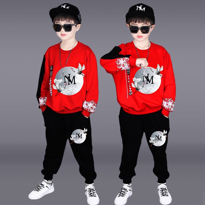 Quần Áo Bé Trai Thu Đông Habi Fashion HB2217 Họa Tiết Thiên Thần Cho Bé 16-40KG