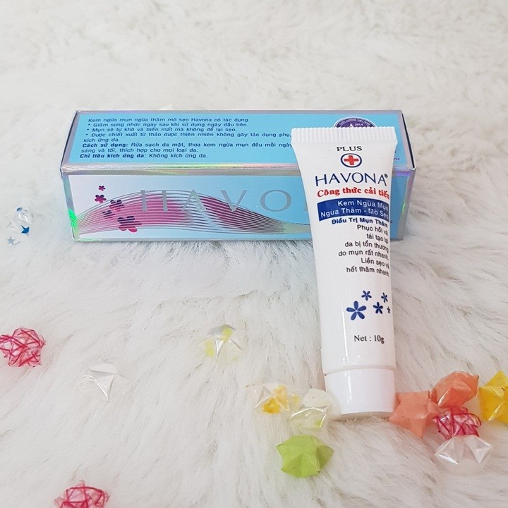 COMBO 3 KEM NGỪA MỤN THÂM MỜ SẸO HAVONA XANH DƯƠNG