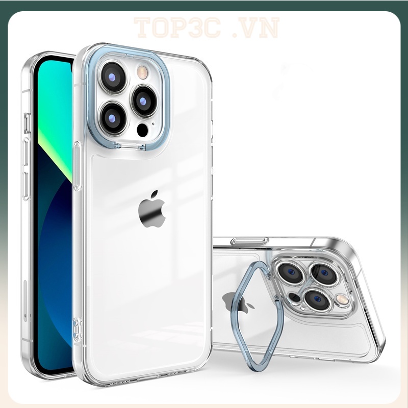 Ốp Điện Thoại TPU Kèm Giá Đỡ Kính Áp Tròng Cho Iphone 13/12/11Pro Max/Xs Max Xr X 8 7Plus
