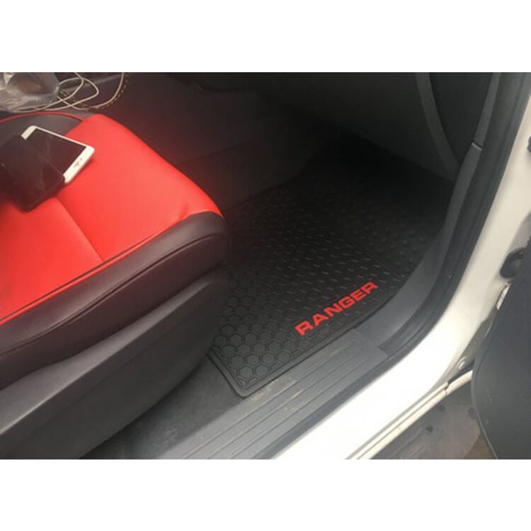 HÀNG CAO CẤP | Thảm Lót Sàn Cao Su Cho Xe ô tô Ford Ranger mẫu Tổ ong - không mùi ,cao su đúc, vừa form xe