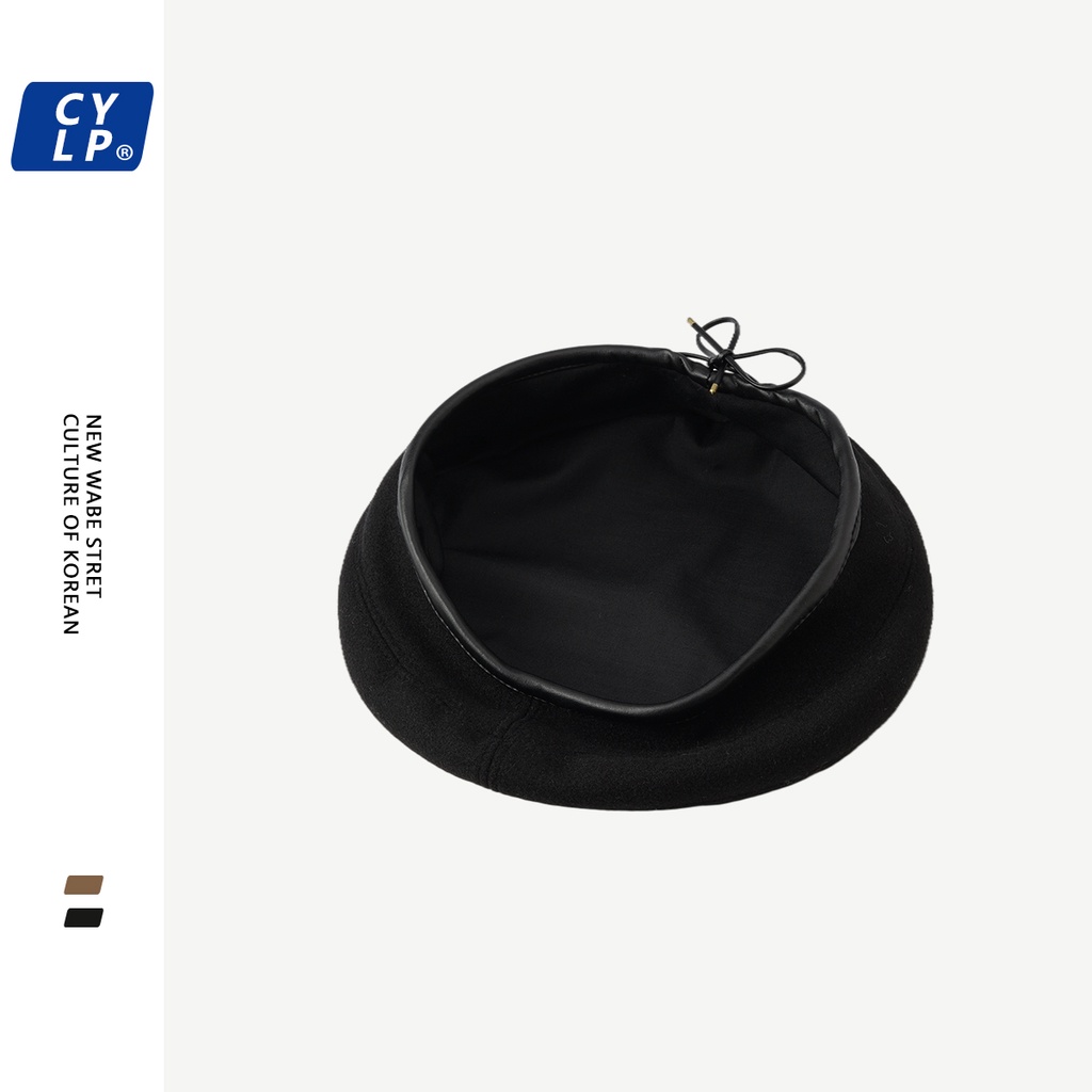 Mũ Beret Len Màu Trơn In Chữ D Đơn Giản Thời Trang Hàn Quốc Cho Nam Nữ