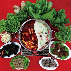 Nồi lẩu Inox 2 ngăn 32cm