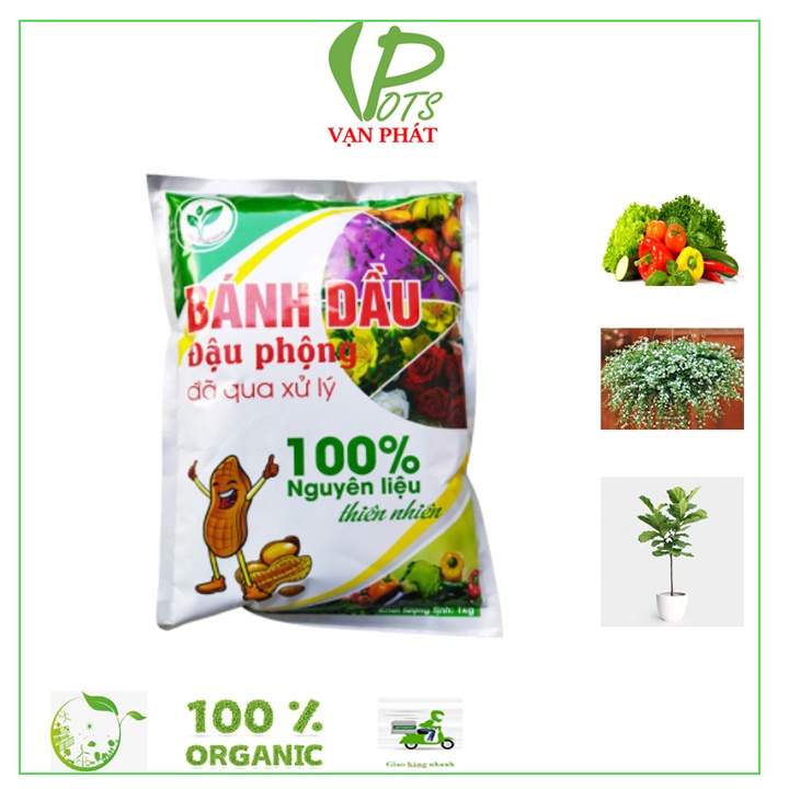 Bánh dầu bổ sung dinh dưỡng trồng rau, trồng cây siêu tốt đã xử lí 1 kg Hải An Khang