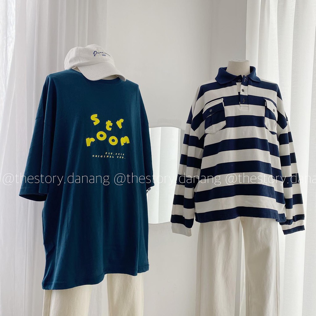 [STORY MADE] [STR] Áo pull ngắn tay chữ STR ROOM A1960