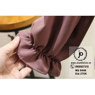 Bigsize Nữ - Áo Sơ Mi Cột Nơ Cổ (MS: 9446)