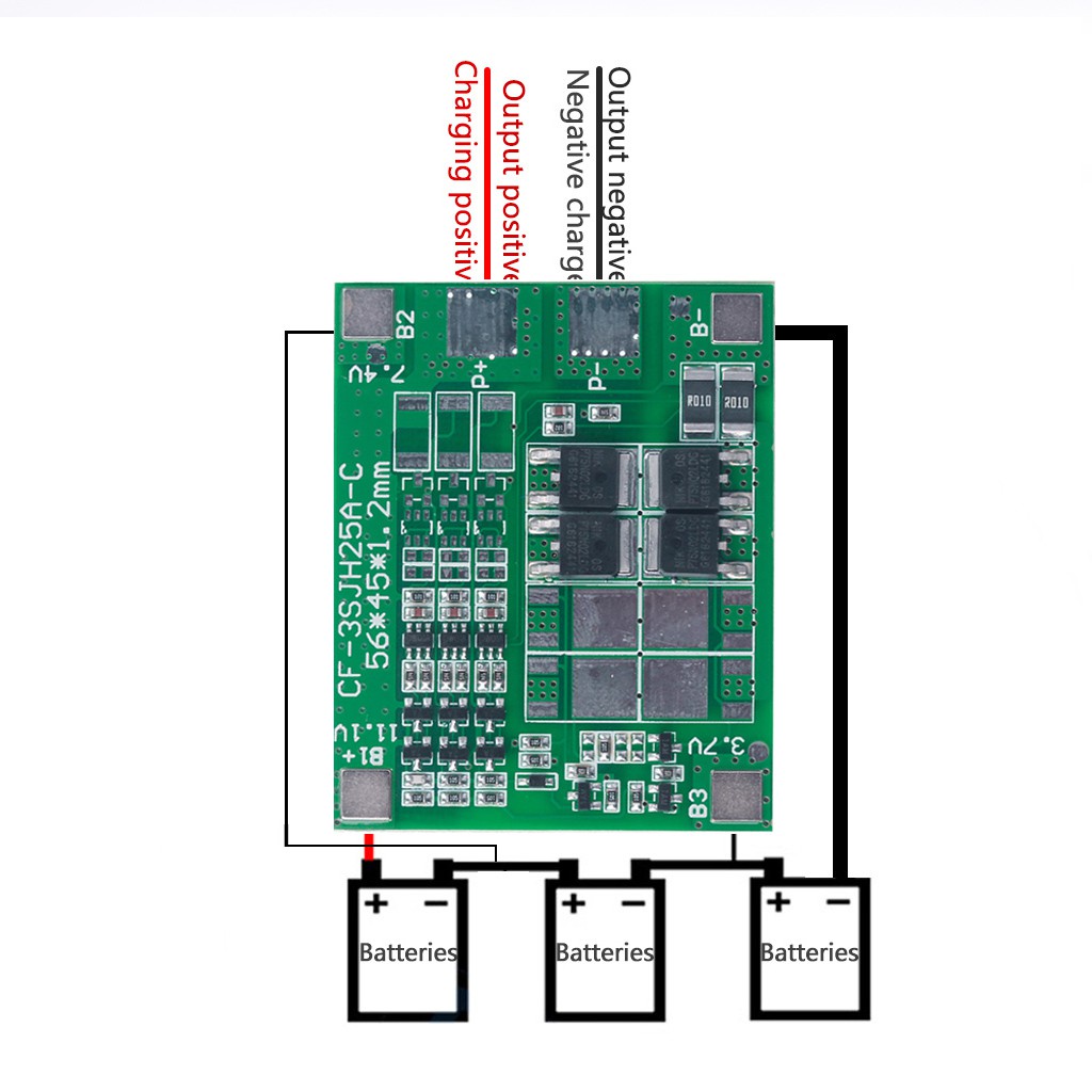 Bảng mạch bảo vệ PCB 3S 12A 12V 18650 | BigBuy360 - bigbuy360.vn