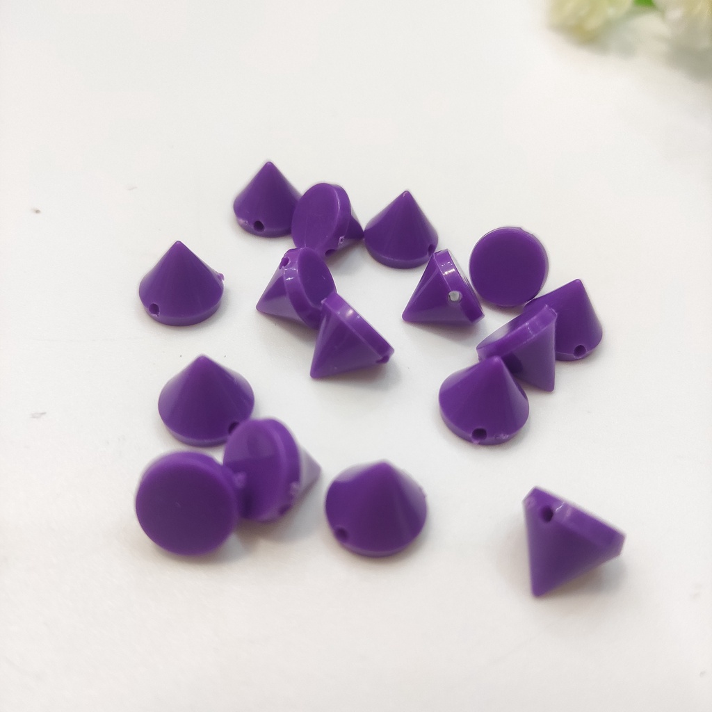 Đinh tán hình nón bằng nhựa trang trí handmade đồ da, giày dép, quần áo Pinky Shop
