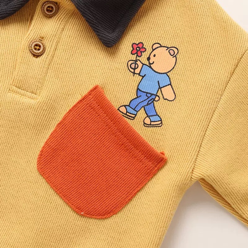 Bộ Thu Đông PEACE Bé Trai Và Bé Gái, Bộ Quần Áo Thu Đông Dài Tay Cho Bé Từ 7-28Kg Thời Trang Trẻ Em Big Baby