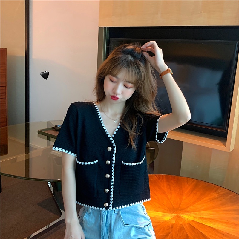 Áo Sơ Mi Ngắn Tay Phong Cách Hàn Quốc Cho Nữ