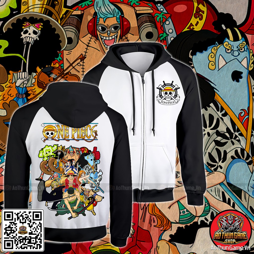 Áo khoác One Piece Luffy K09, Áo khoác hoodie Anime Manga One Piece Monkey D Luffy Unisex Nam Nữ