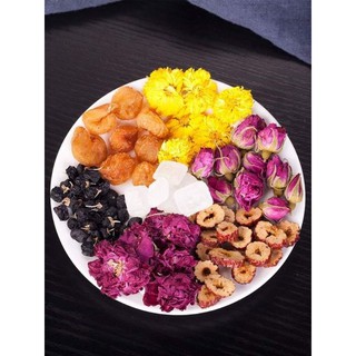 Trà Quý Phi 6 Vị (Hoa Cúc,Hoa Hồng,Long Nhãn,Táo Lát,Kỷ Tử,Đường Phèn)