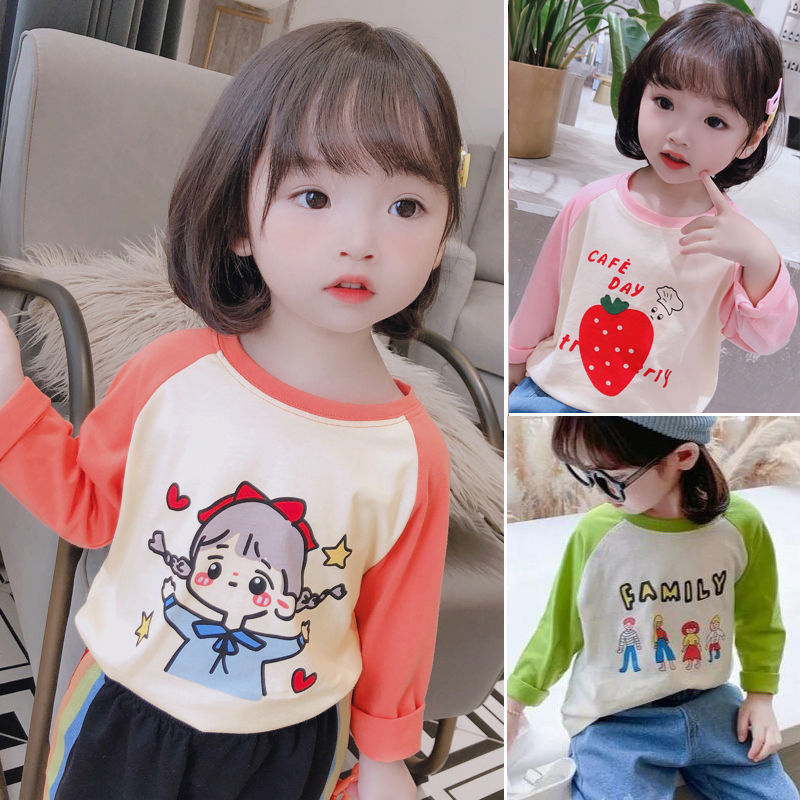 Áo Thun Tay Dài Dễ Thương Cho Bé Gái