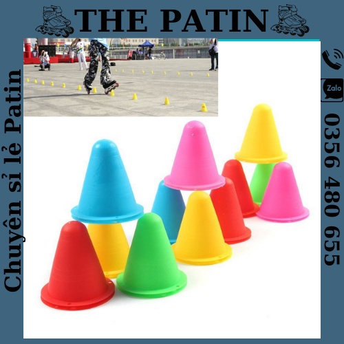 Cốc trượt patin, cốc patin chướng ngại vật chuyên dung cho bé trượt patin, trượt ván, bộ môn slalom giá rẻ