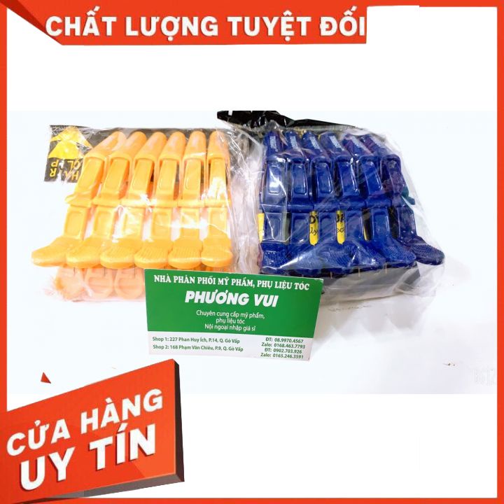 Kẹp chia tóc mỏ vịt cá sấu-kẹp cá sấu-đủ màu- phụ liệu tóc -kẹp vịt chia tóc khi uấn-nhuộm  tóc rất tiện lợi