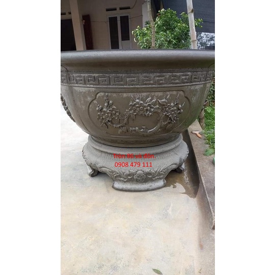 Khuôn chậu cảnh ABS tròn 86 và chân đôn.