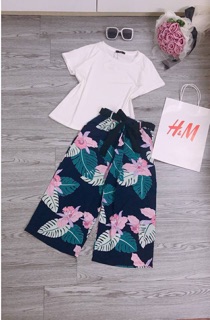 Bộ quần hoa ống sớ