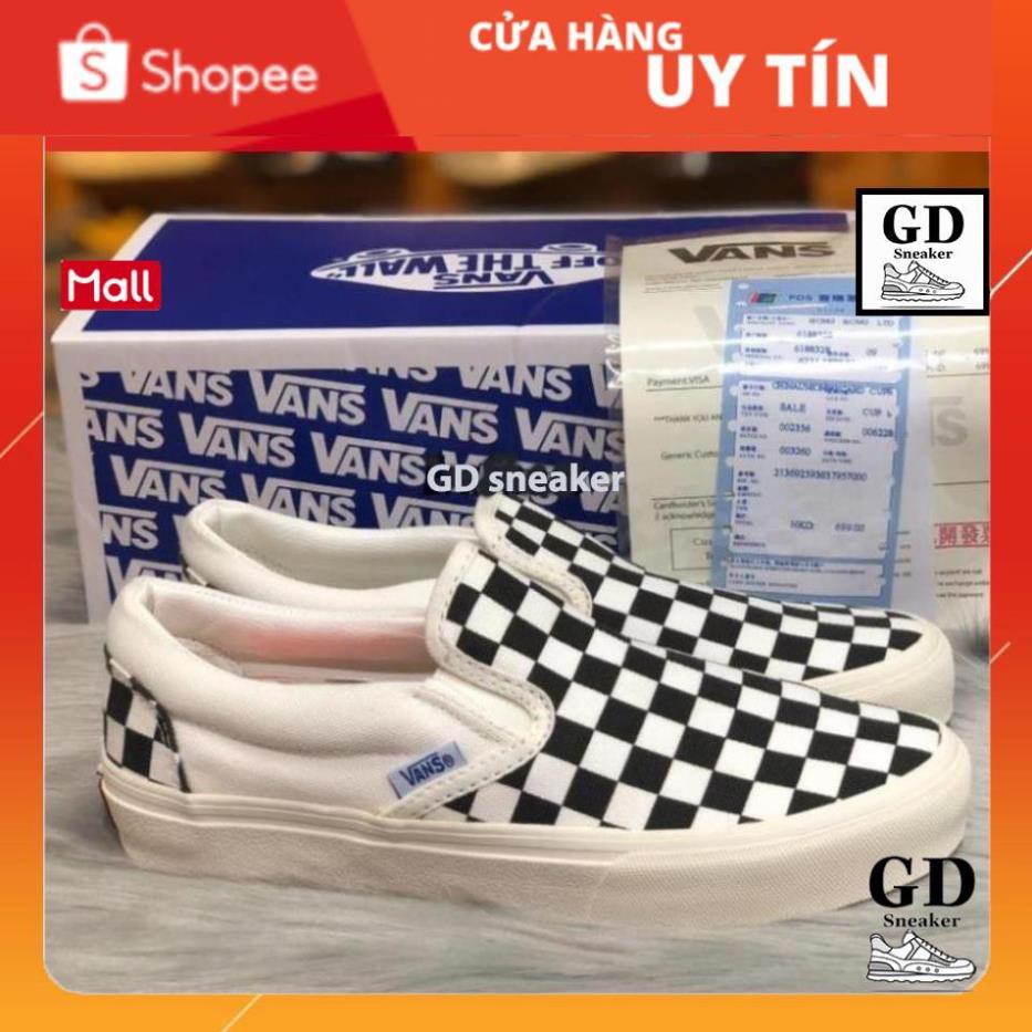 Giày vans vault caro (Checkerboard Slip On) bản Trung [ full box bill] nam/nữ