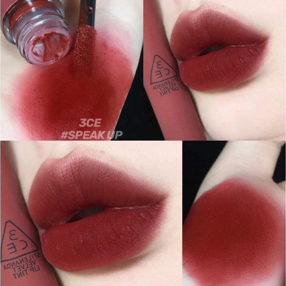 Son kem lì 3CE Velvet Lip Tint  [ BEBEAU ] Son Kem Lì 3CE Mịn Màng Như Nhung 4g Definiton  Bitter Hour Walk n talk