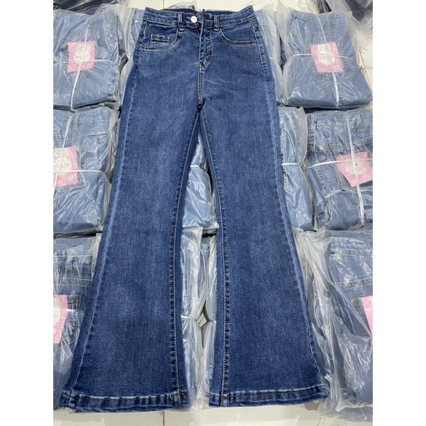 Quần jeans loe có gấu siêu tôn dáng chất dãn đẹp