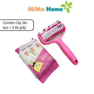 Combo cây lăn bụi gồm 1 cây và 3 cuộn lăn bụi làm sạch quần ao, ga giường, sofa, lông chó mèo, tiết kiệm thời gian