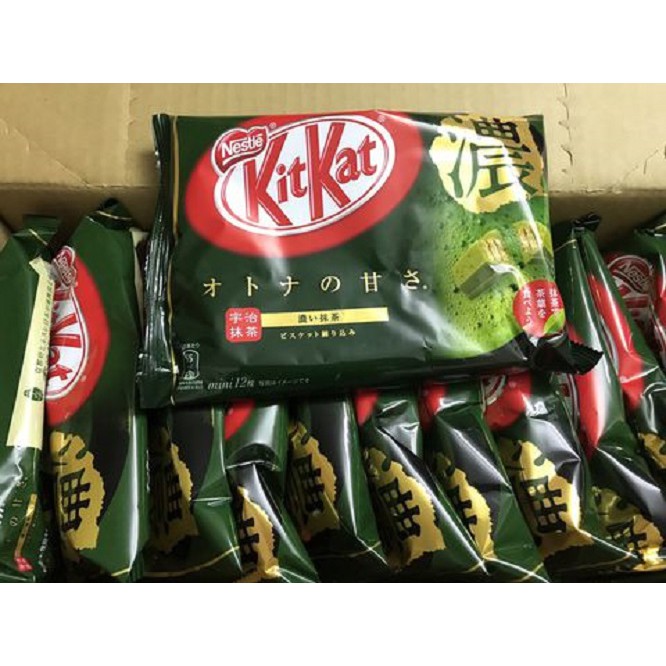 Bánh Nestle KitKat Trà xanh Nhật Bản 12 cái - 4902201172998 Date 2021- Chuyên sỉ