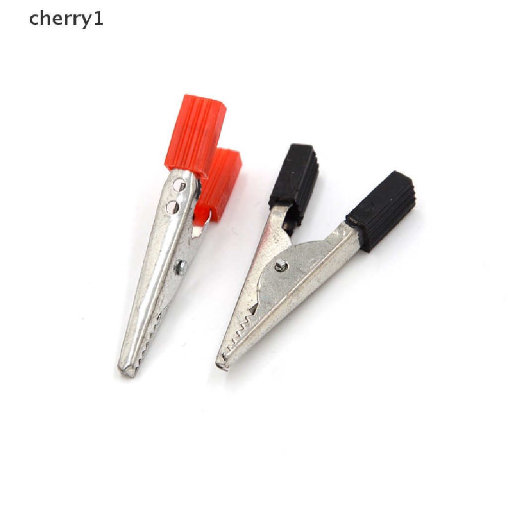 Set 10 Kẹp Cá Sấu Thử Pin 48mm Màu Đỏ + Đen